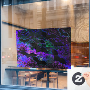 Bats In Flight Neon Purple