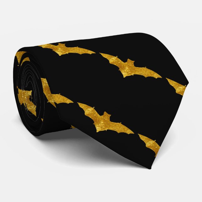 Bats in Gold Tie (Rolled)