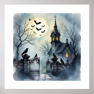 Bats in the Belfry - Crows on the Gate *AI Fantasy Poster