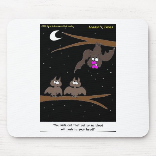 Bats Making Mistakes Funny Halloween Gifts Mouse Pad (Front)