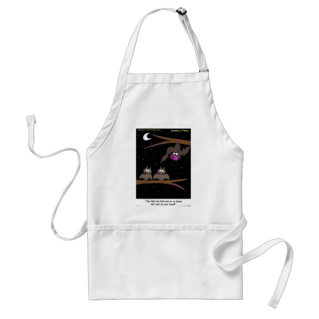 Bats Making Mistakes Funny Halloween Gifts Standard Apron (Front)