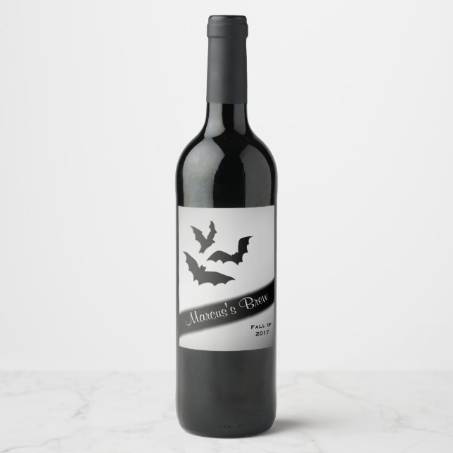Bats Personal Wine Label (Front)