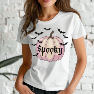 Bats Pumpkin Halloween T Shirt Pastel