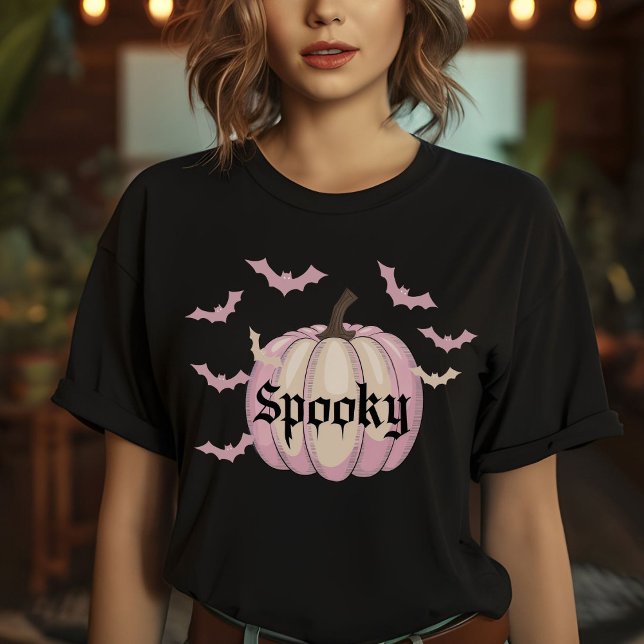 Bats Pumpkin Spooky Halloween T Shirt Pastel (Creator Uploaded)