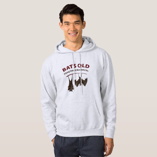 Bats QLD Colored Mens Hooded Sweatshirt (Front Full)