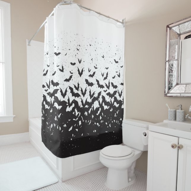Bats Shower Curtain (In Situ)
