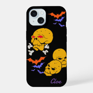 Bats Skull Spider iPhone Case - Gothic Design!