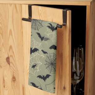 Bats, Spiders and Webs Design Kitchen Towel