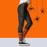 Bats Stripes Orange Black Halloween Best Quality Leggings<br><div class="desc">Bats Stripes Orange Black Halloween Best Quality Leggings</div>