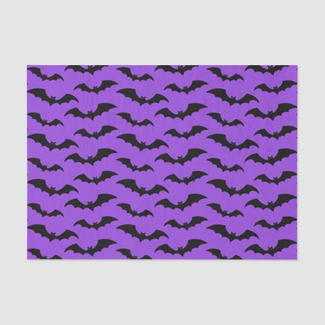 Bats Tissue Paper - Purple Background (Front)