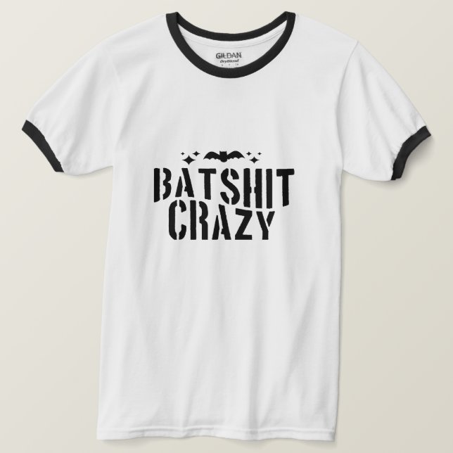 Batshit Crazy, Halloween T-Shirt (Design Front)