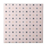 Batsu X Minimalist Pattern Tile<br><div class="desc">This is a pattern with three different colours of "X"s or crosses. The background is a blush pink colour. It's a modern and simple geometric pattern.</div>