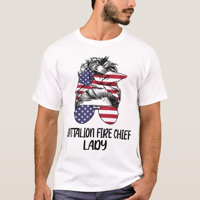 Battalion Fire Chief Lady T-Shirt (Front)