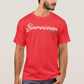 Batten Disease Awareness Survivor Glitter Ribbon H T-Shirt