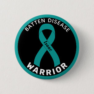 Batten Disease Warrior Ribbon Black Button