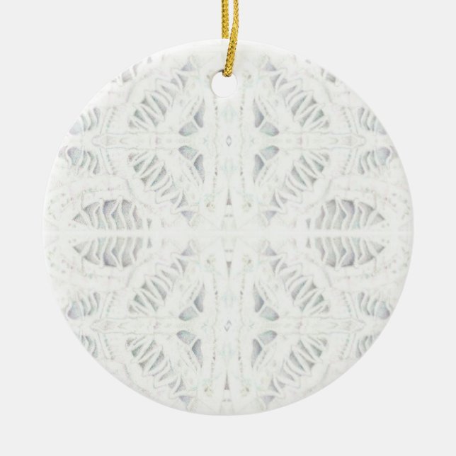 BATTENBURG LACE Ceramic Circle Ornament (Front)