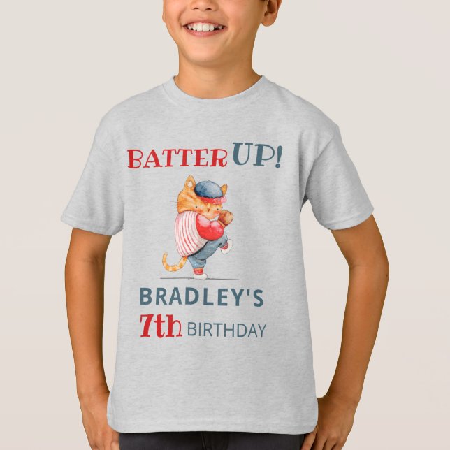 Batter Up! Baseball Sports Birthday Guest of Honou T-Shirt (Front)