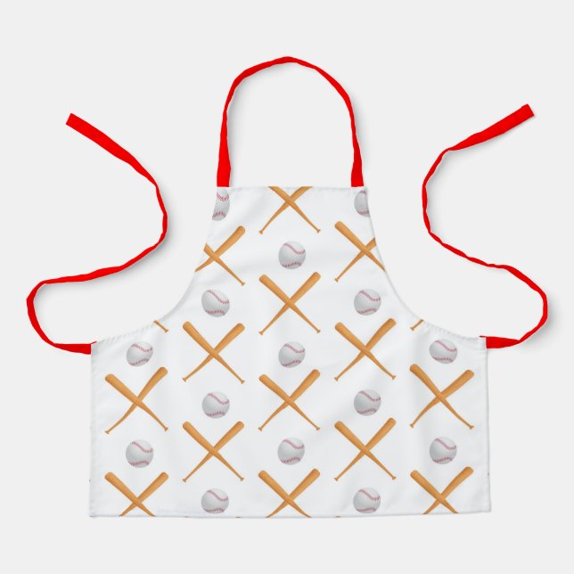 Batter Up Baseball Sports Pattern Apron (Front)