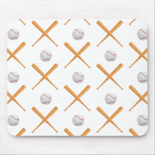 Batter Up Baseball Sports Pattern Mouse Pad