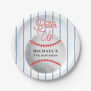 Batter Up Boys Baseball Theme Birthday Party Paper Plate