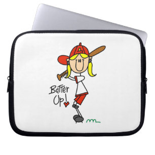 Batter Up Girls Baseball T-shirts and Gifts Laptop Sleeve