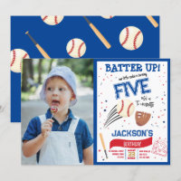 Batter Up Little Rookie Baseball Photo Birthday