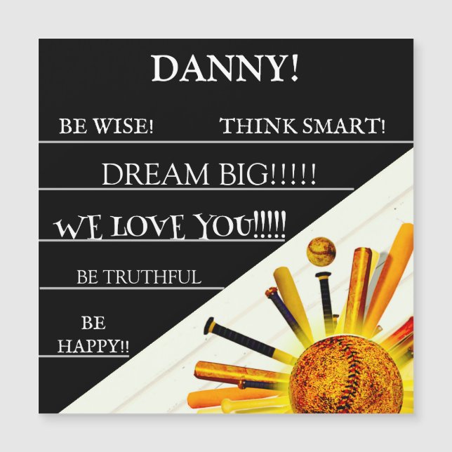 BATTER UP SUNDAY! MAGNETIC INVITATION (Front)