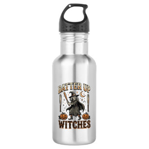 Batter Up Witches Vintage Halloween Baseball Desig 532 Ml Water Bottle