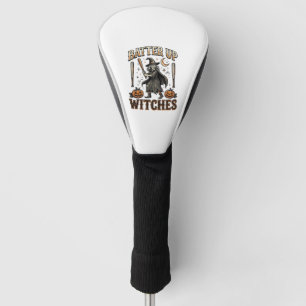 Batter Up Witches Vintage Halloween Baseball Desig Golf Head Cover