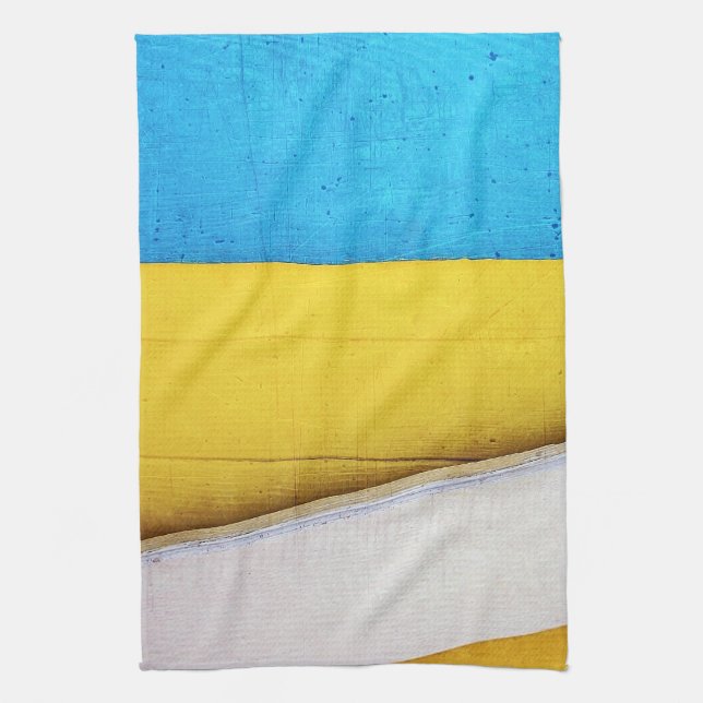 Battered Building-Minimal Abstract by STaylor Tea Towel (Vertical)