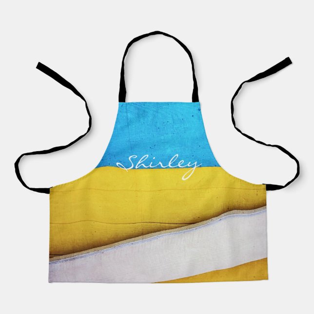 'Battered Building' Minimalistic Abstract Apron (Front)
