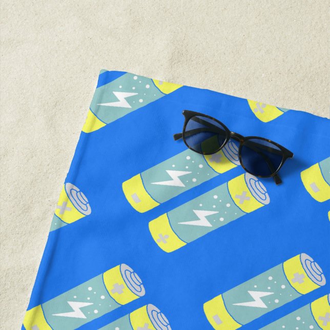 Batteries Beach Towel (In Situ)