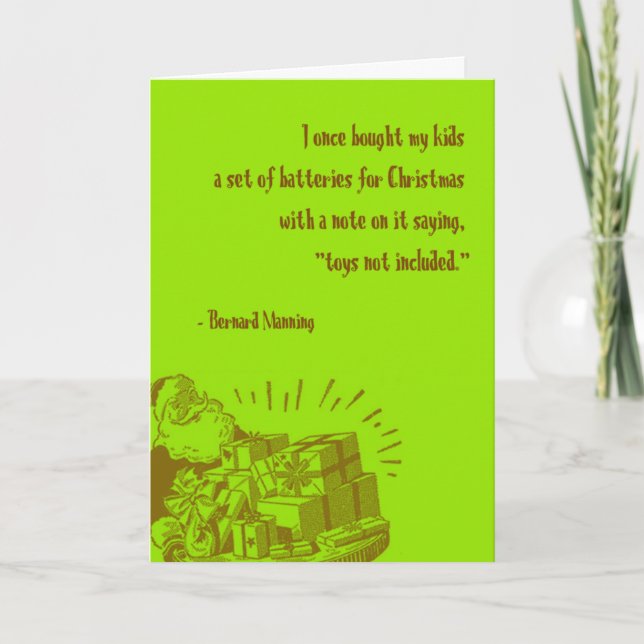 Batteries For Christmas Holiday Card (Front)