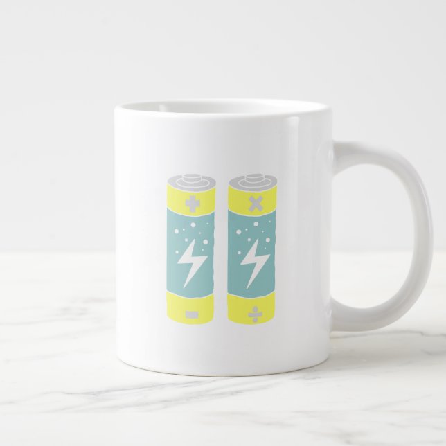 Batteries Large Coffee Mug (Right)