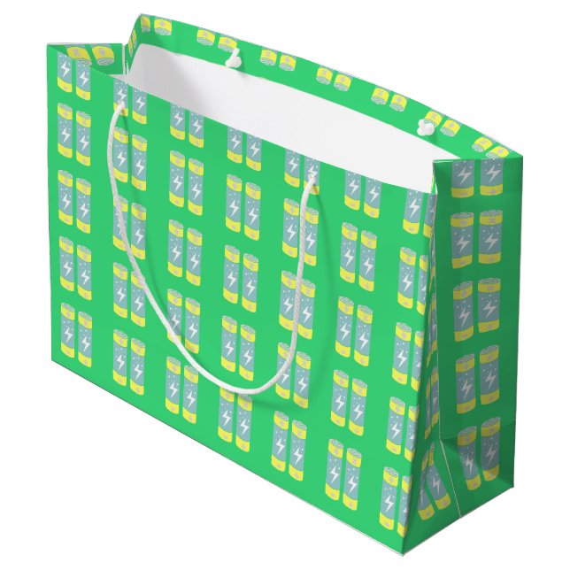 Batteries Large Gift Bag (Back Angled)