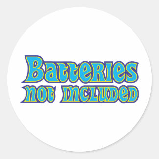Batteries Not Included Classic Round Sticker