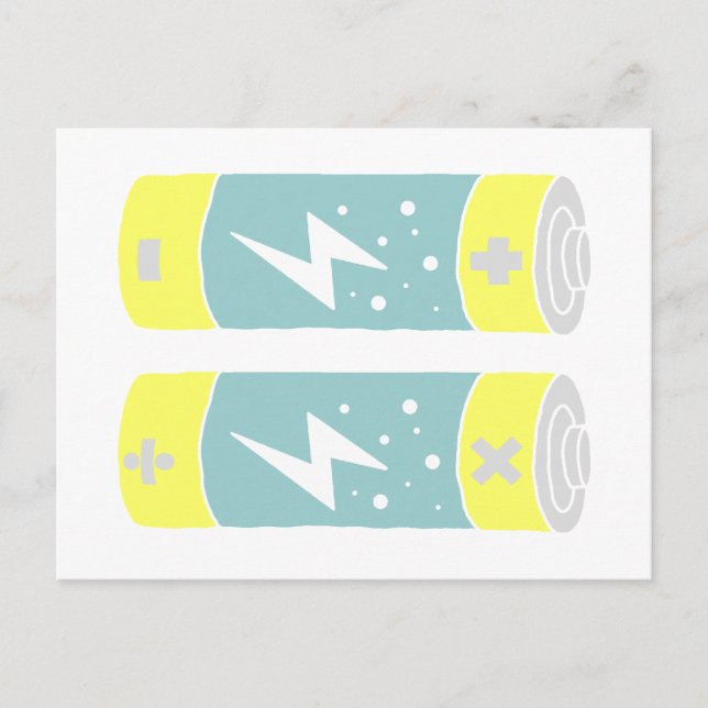 Batteries Postcard (Front)