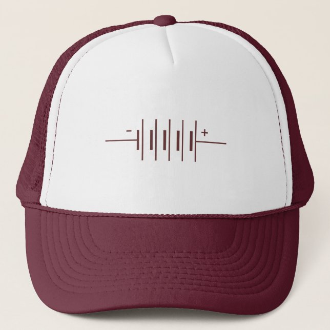 Batteries Symbol Trucker Hat (Front)