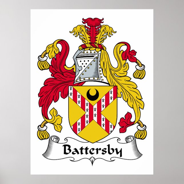 Battersby Family Crest Poster (Front)