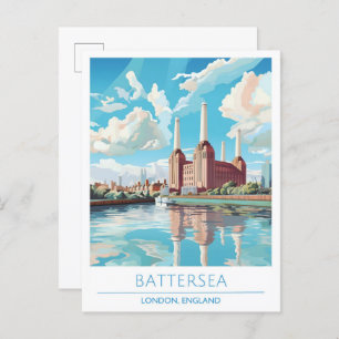 Battersea London England Vintage Travel Postcard