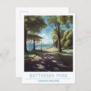 Battersea Park London England Vintage Travel Postcard