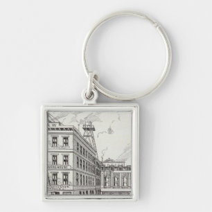 Battery East side California and Sacramento Key Ring