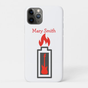 Battery, Guitar and Flame Case-Mate iPhone Case