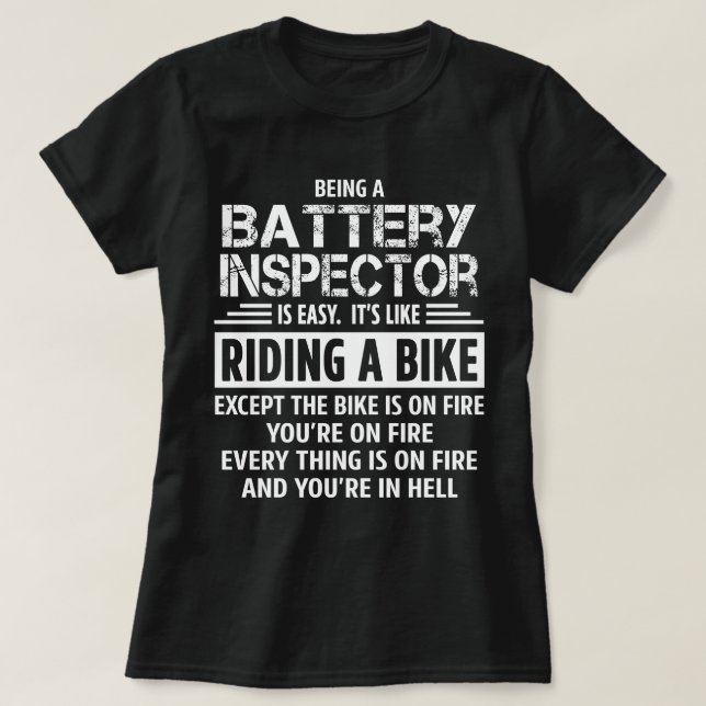 Battery Inspector T-Shirt (Design Front)