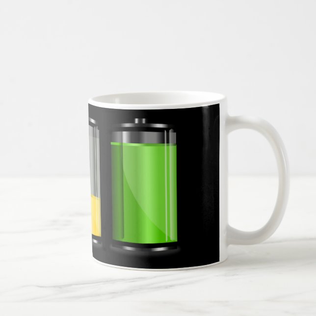 Battery Levels for Battery Day Coffee Mug (Right)