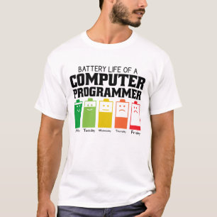 Battery Life Of A Computer Programmer T-Shirt
