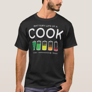 Battery Life of a Cook Friends Chef Buddy Cooker F T-Shirt