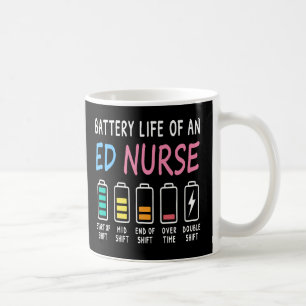 Battery life of an ED nurse levels humor Coffee Mug