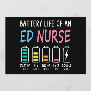 Battery life of an ED nurse levels humor Invitation
