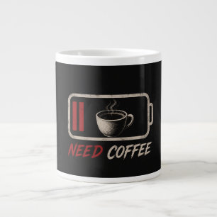 Battery Low Need Coffee – Large Coffee Mug